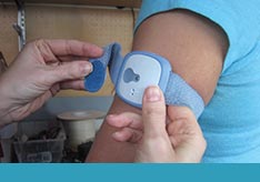 A thumbnail image showing someone putting on a low fidelity blood pressure monitor prototype